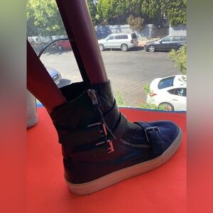 ZARA leather high tops